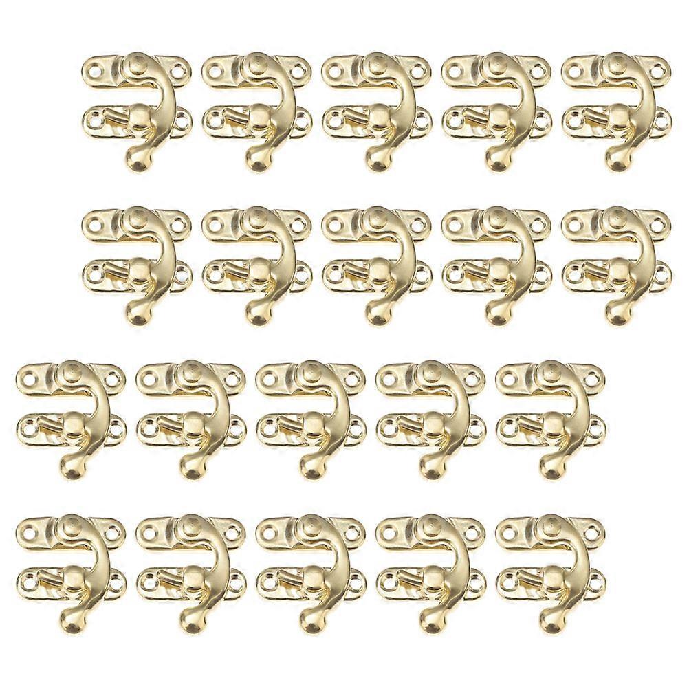 Retro Metal Hasp Clasp Cabinet Latch for DIY Crafts 40Pcs