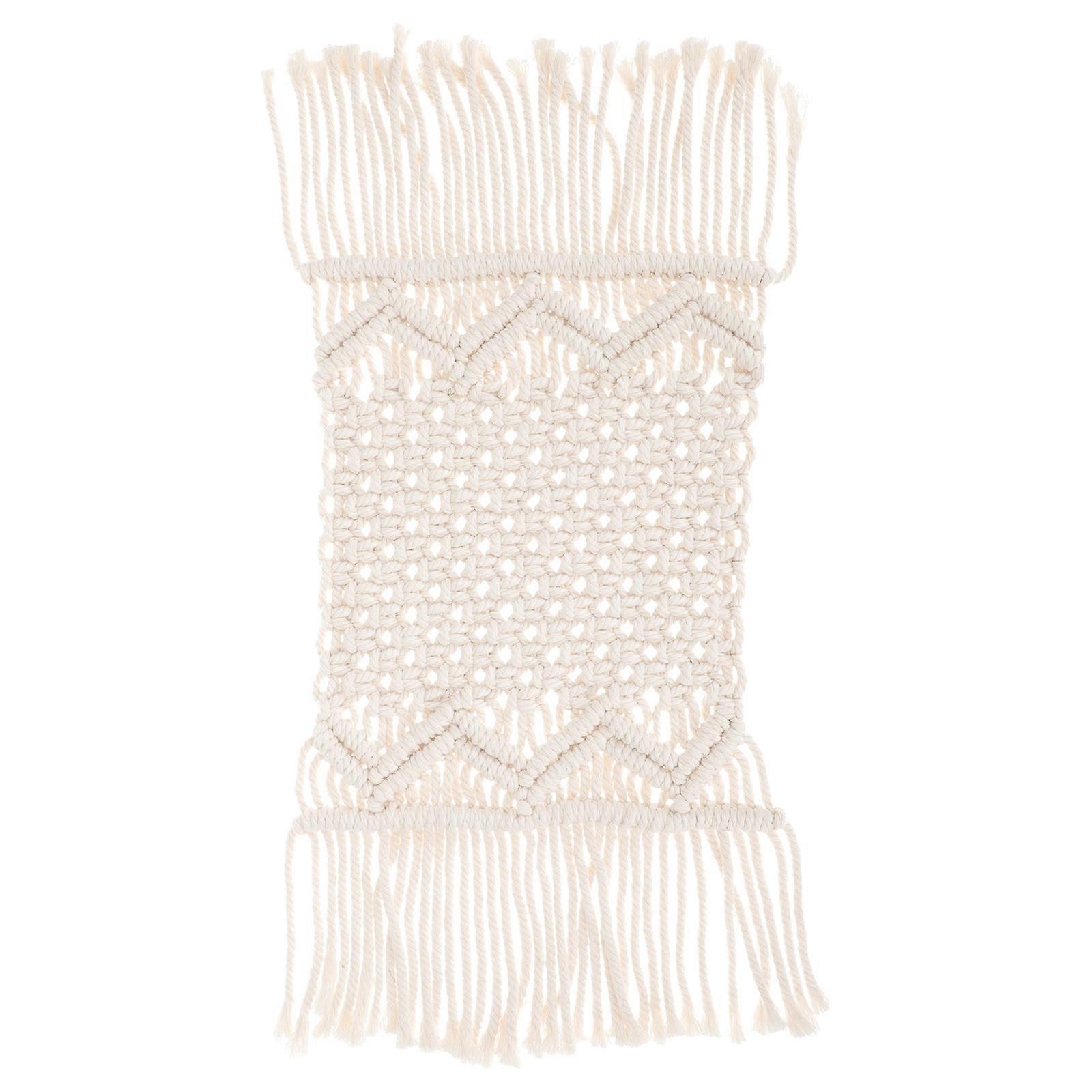 Beige Tablecloth Ornament Nordic Style Table Runner for Dining 4Pcs