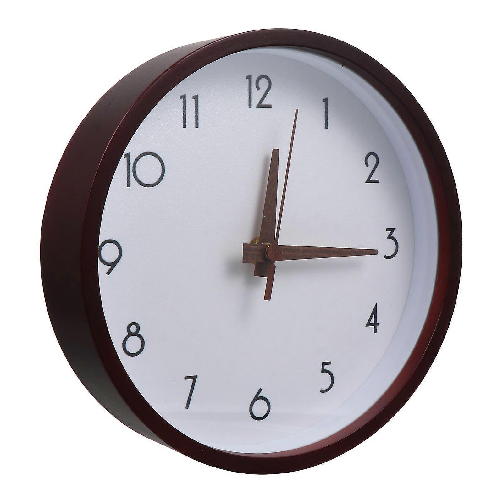 Wood Wall Clock Decorative Round Wall Clock for Home 1Pcs