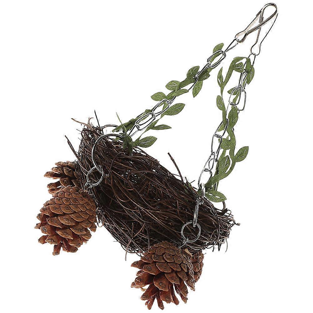 Cage Perch Rattan Bird Nest For Bird Owners 1 Set