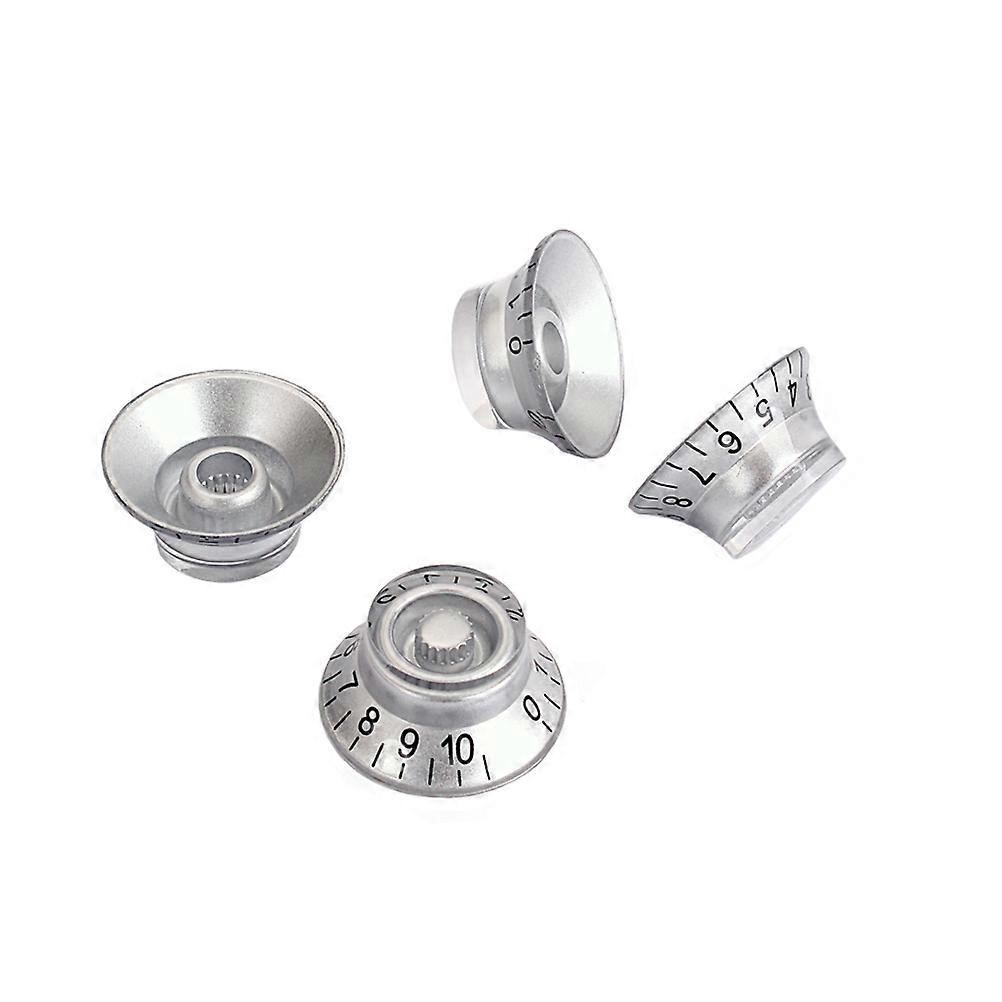 Silver Acrylic Amplifier Knobs for Switch Control 4Pcs Guitar Volume Tone