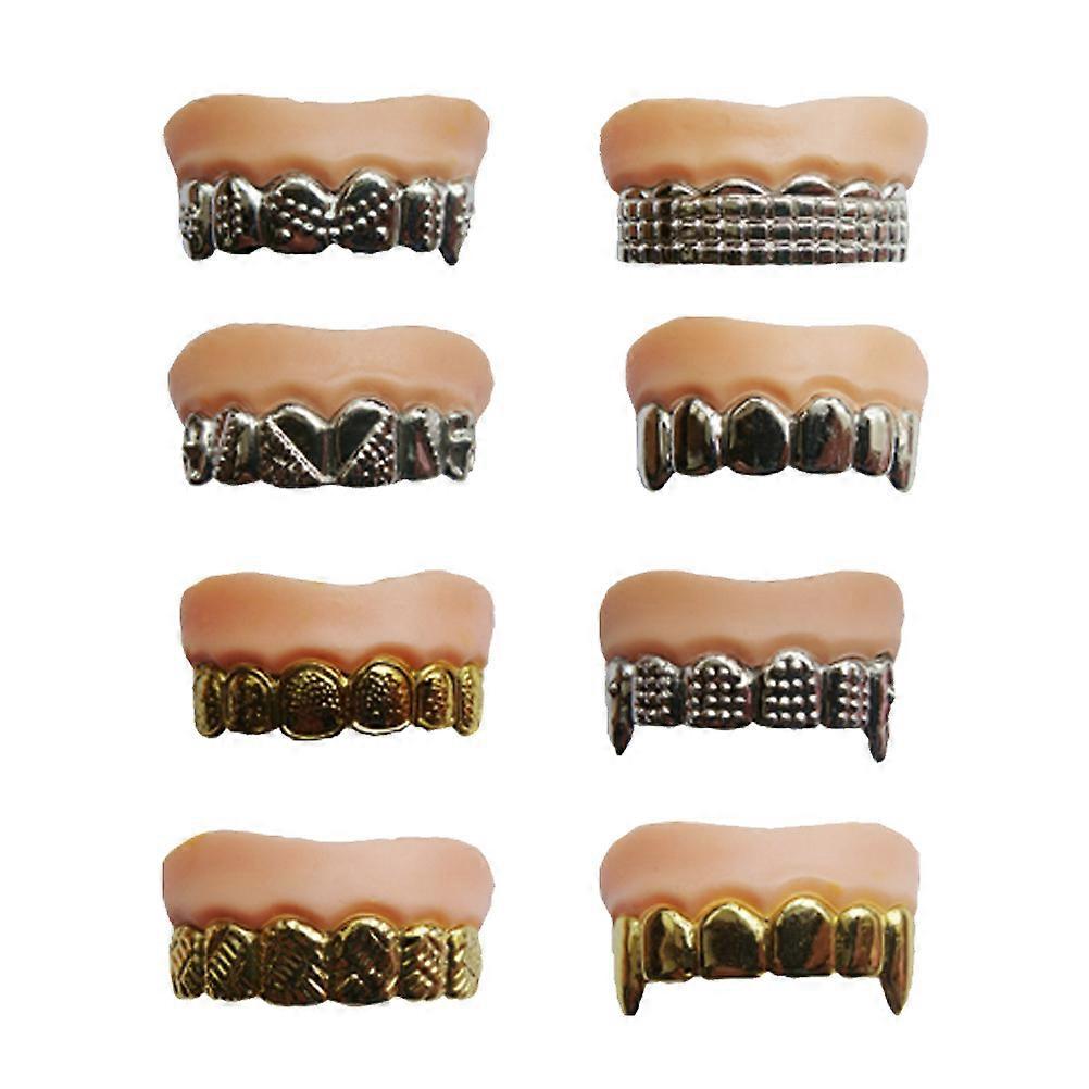 Halloween Denture Fake Teeth for Masquerade 16Pcs Assorted Color Toy