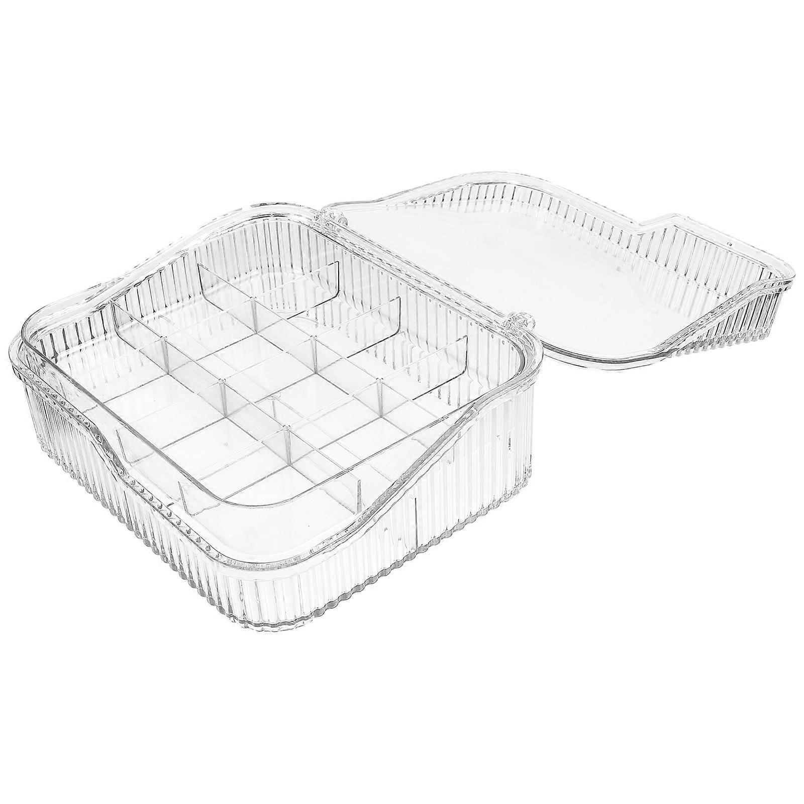 2-Tier Jewelry Organizer Box 5Pcs for Storage Use with Multiple Compartments