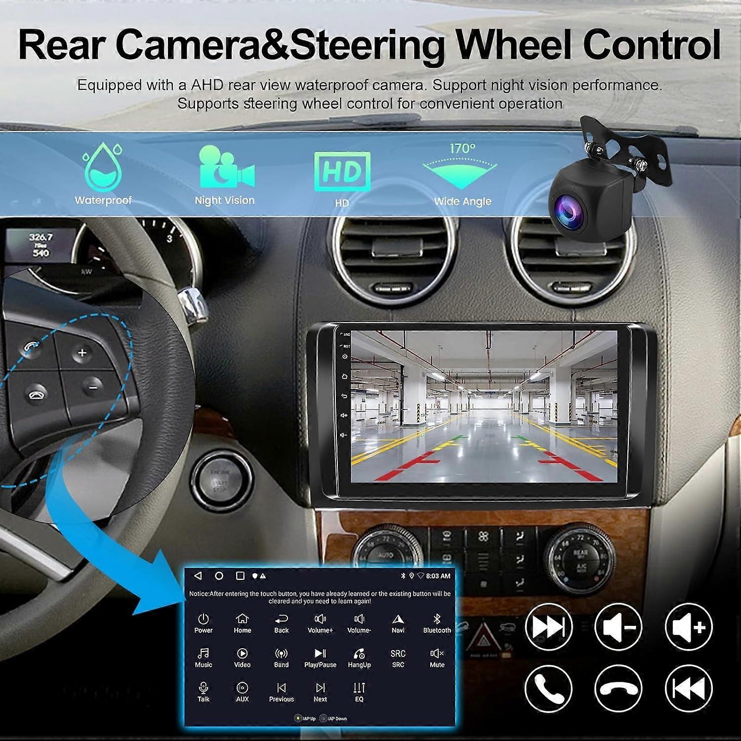 for Benz GL ML Class W164 X164 ML350 ML500 GL350 GL450 2005-2011 Android Stereo Carplay Android Auto