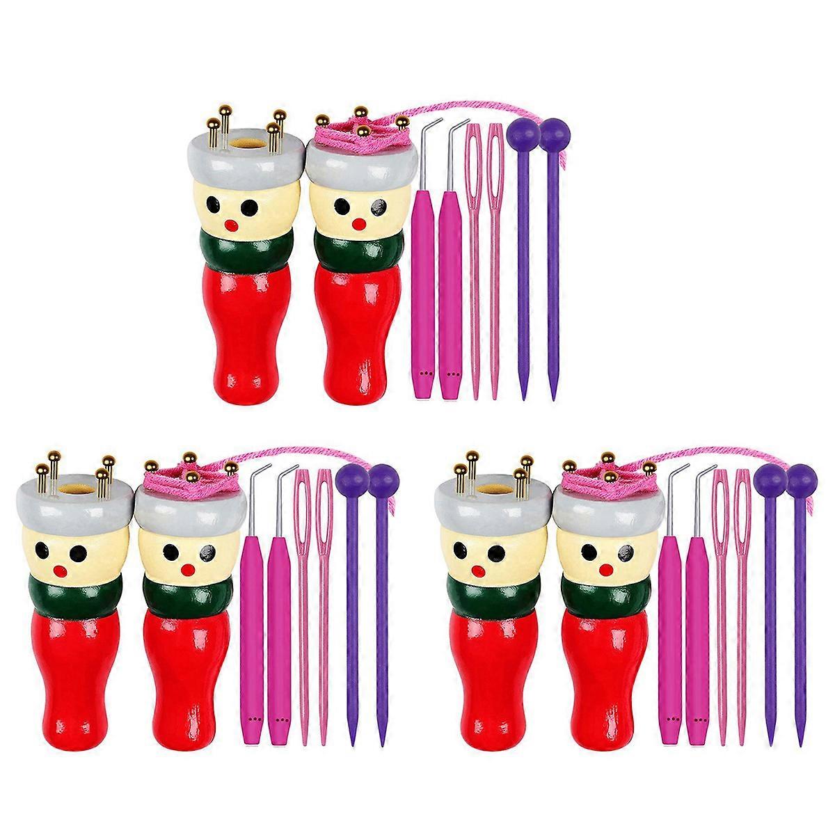 Wooden Knitting Set Spool Knitting Toy for Making Bracelets, Etc