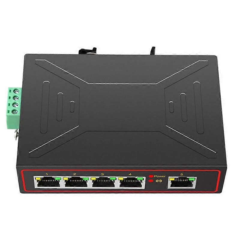 5Ports 100M Industrial Network Switch RJ45 Hub Internet Splitter RJ45