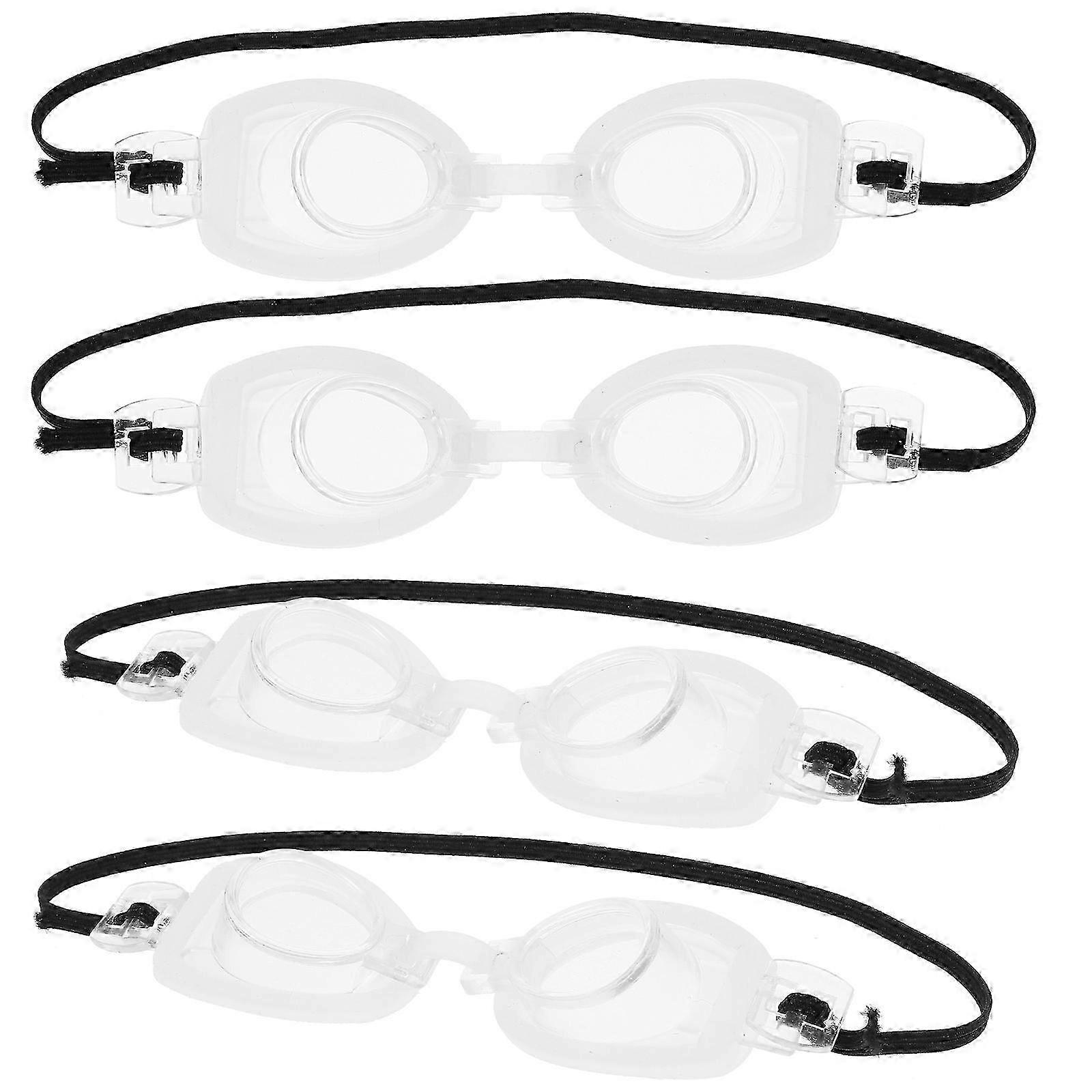 4Pcs Mini Plastic Doll Swimming Goggles for Decor