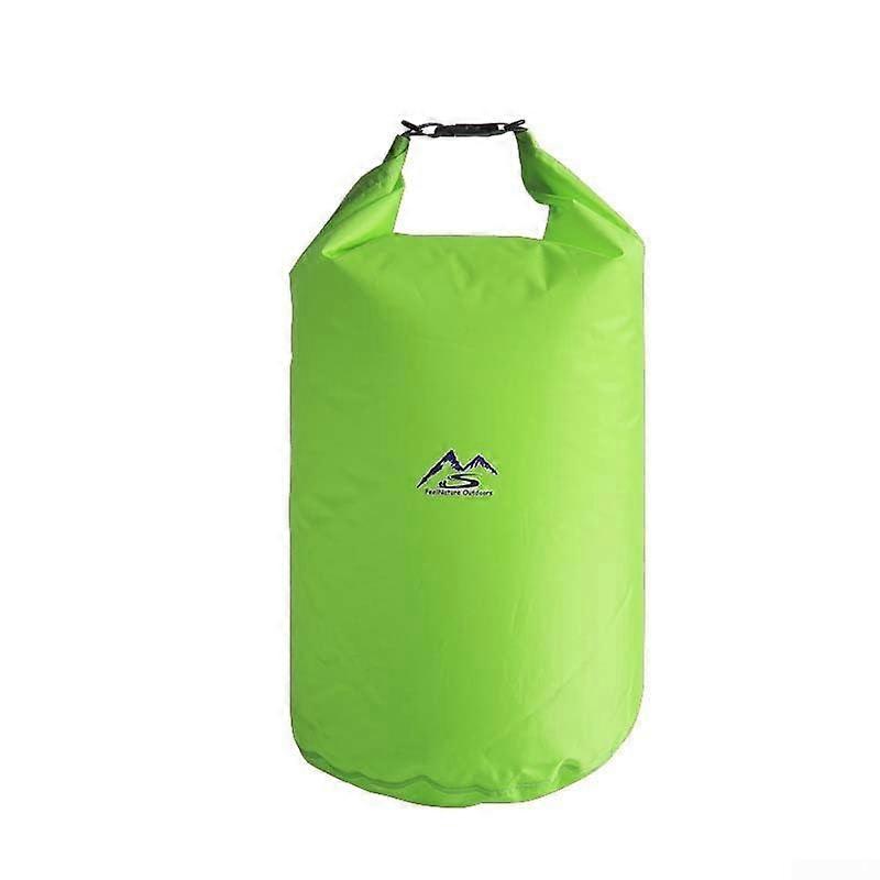 Lightweight Waterproof Dry Sack For Hiking And Camping, 20L, Shiny Green, Fine Stitching, Durable Mouth, Kayaking