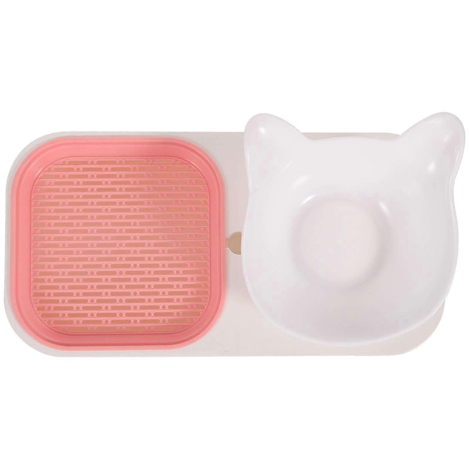 Cat Water Bowl Pet Feeder for Automatic Feeding 2Pcs Multi-Functional Set