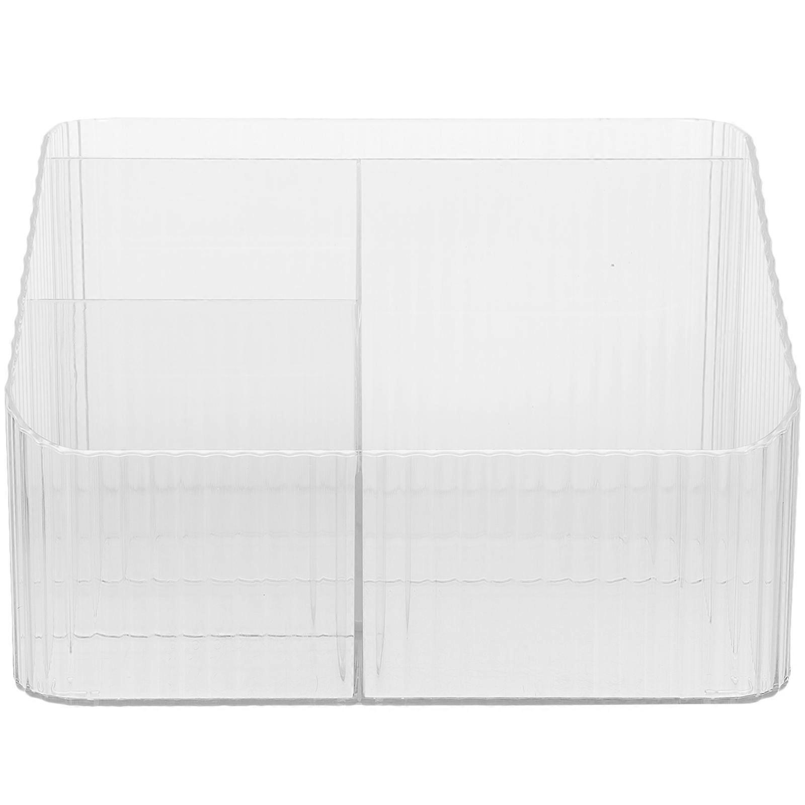 Desktop Organizer Acrylic Storage Box for Cosmetics with 4Pcs Compartments