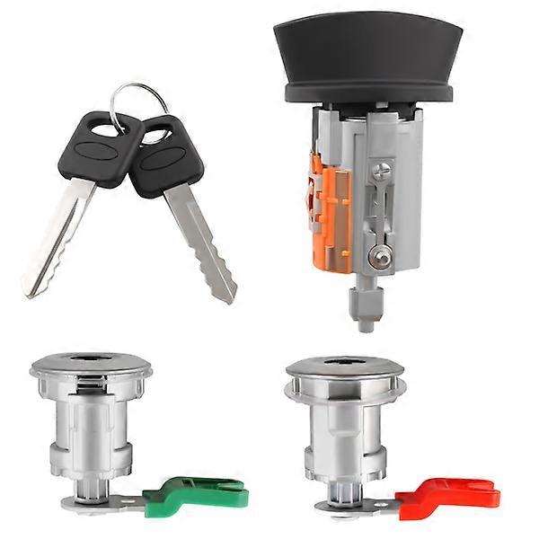Door Lock Cylinders & Ignition Switch w/ Keys FIT for Ford E150/250/350 1996-2008 NO.0777