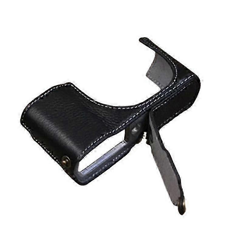 För Leica C-Lux digitalkamera i äkta läder, öppningsbar design undertill, skyddande halvkroppsskydd