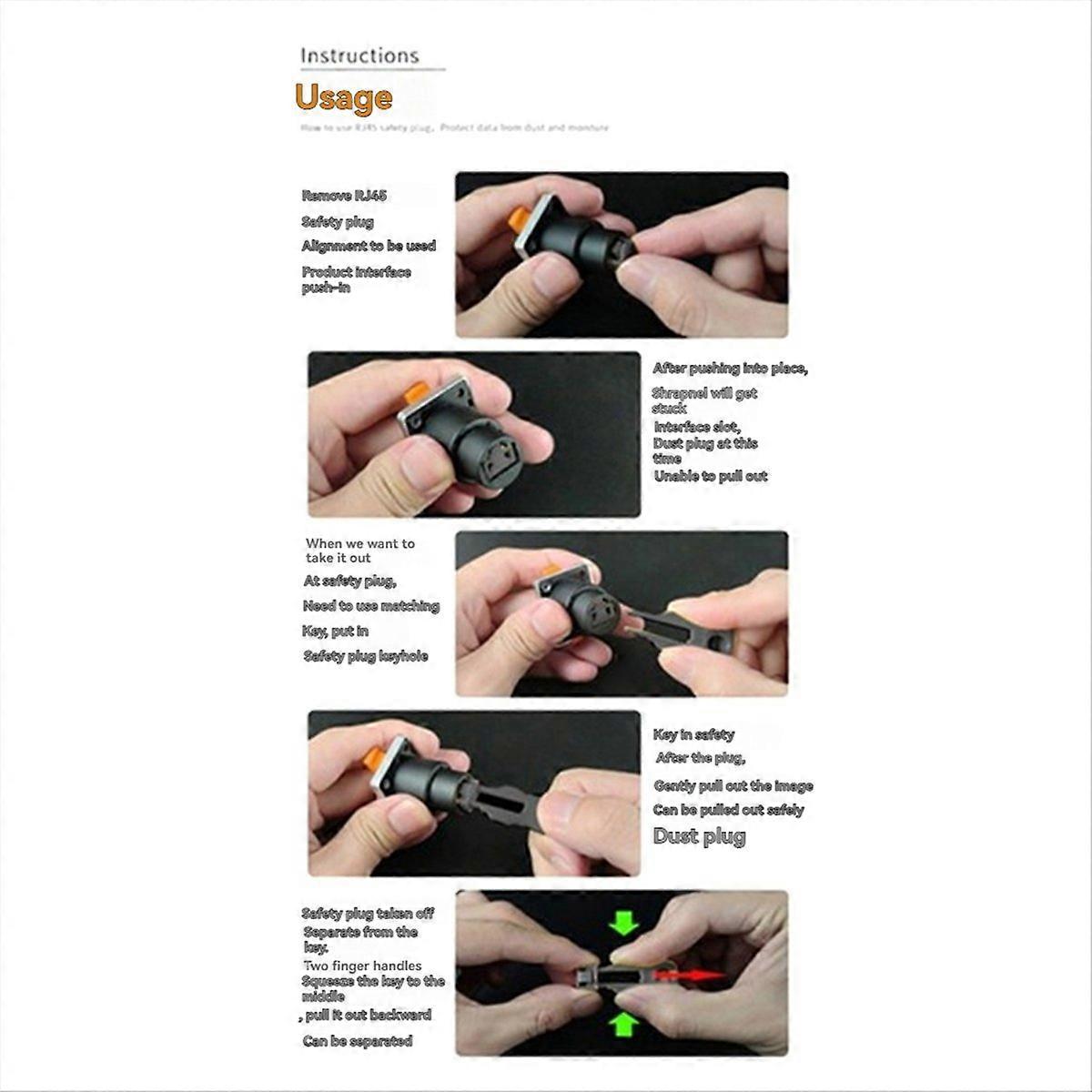 RJ45 Port Lock Kit with Key Ethernet Port Security Blocker,Red