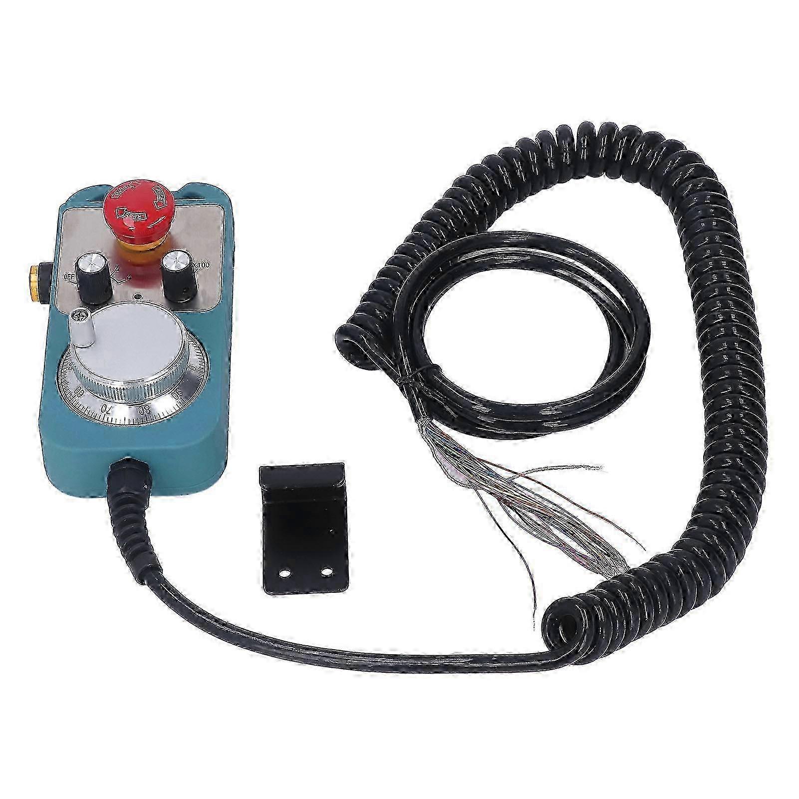 CNC Electronic Handwheel Controller with 100PPR, 4 Axes Manual Pulse Generator & Emergency Stop Button