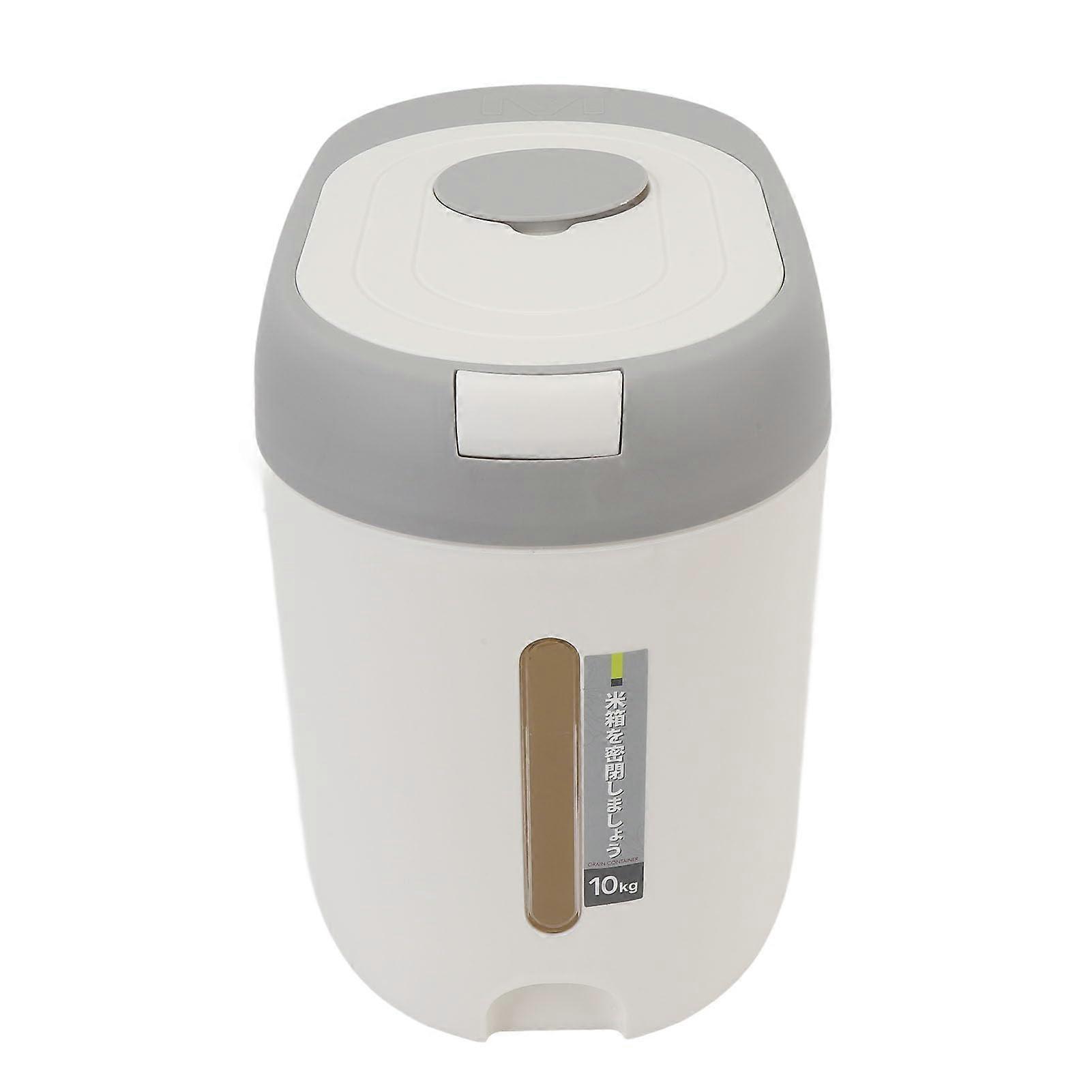 Rice Storage Container 10Kg Capacity Airtight Lid Damp Proof Dust Proof Thickened Plastic Stackable For Flour Pasta