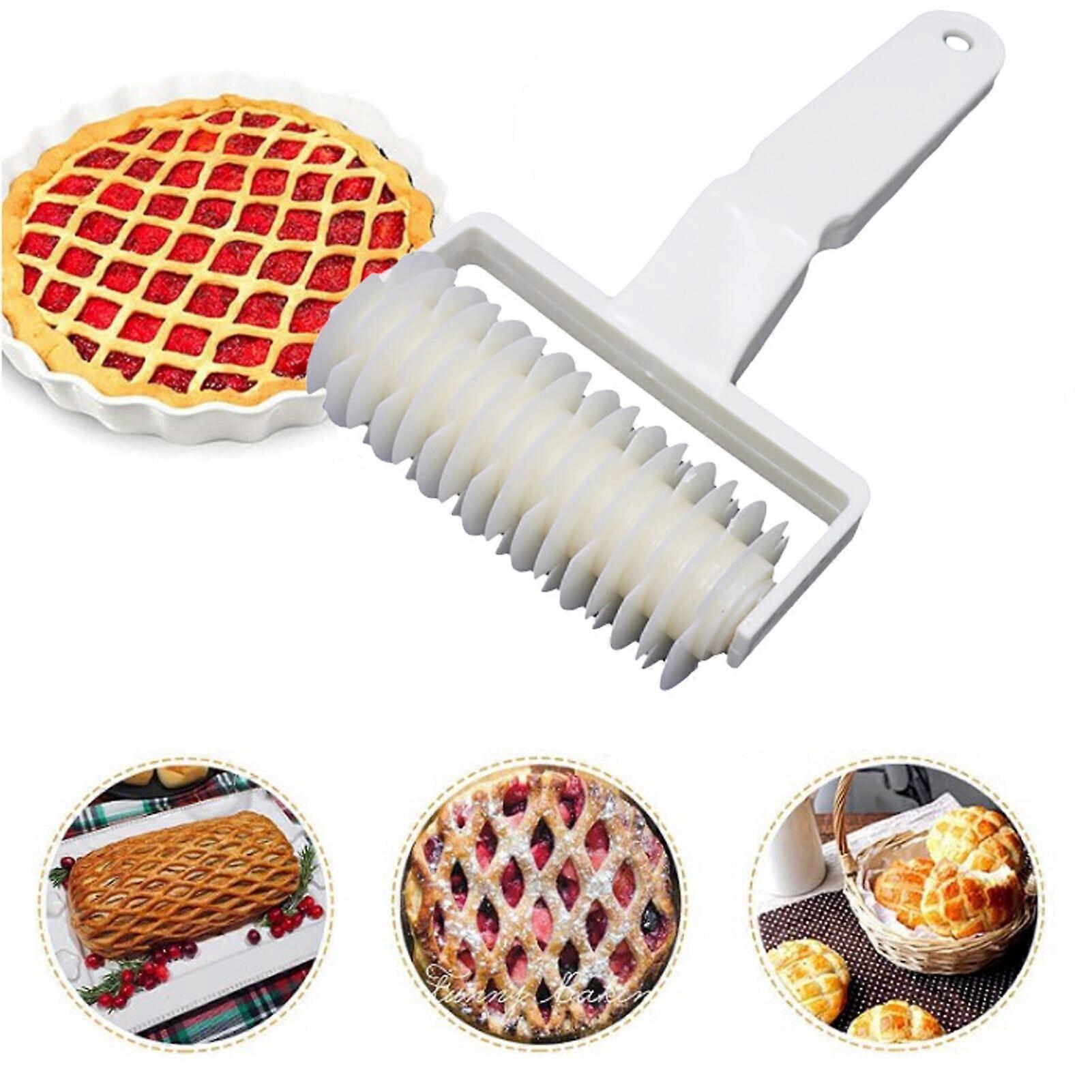 Bobasndm Lattice Roller Cutter, Pie Pizza Cookie Dough Roller Lattice Household Baking Pastry Tools(Plastic lattice cutter)