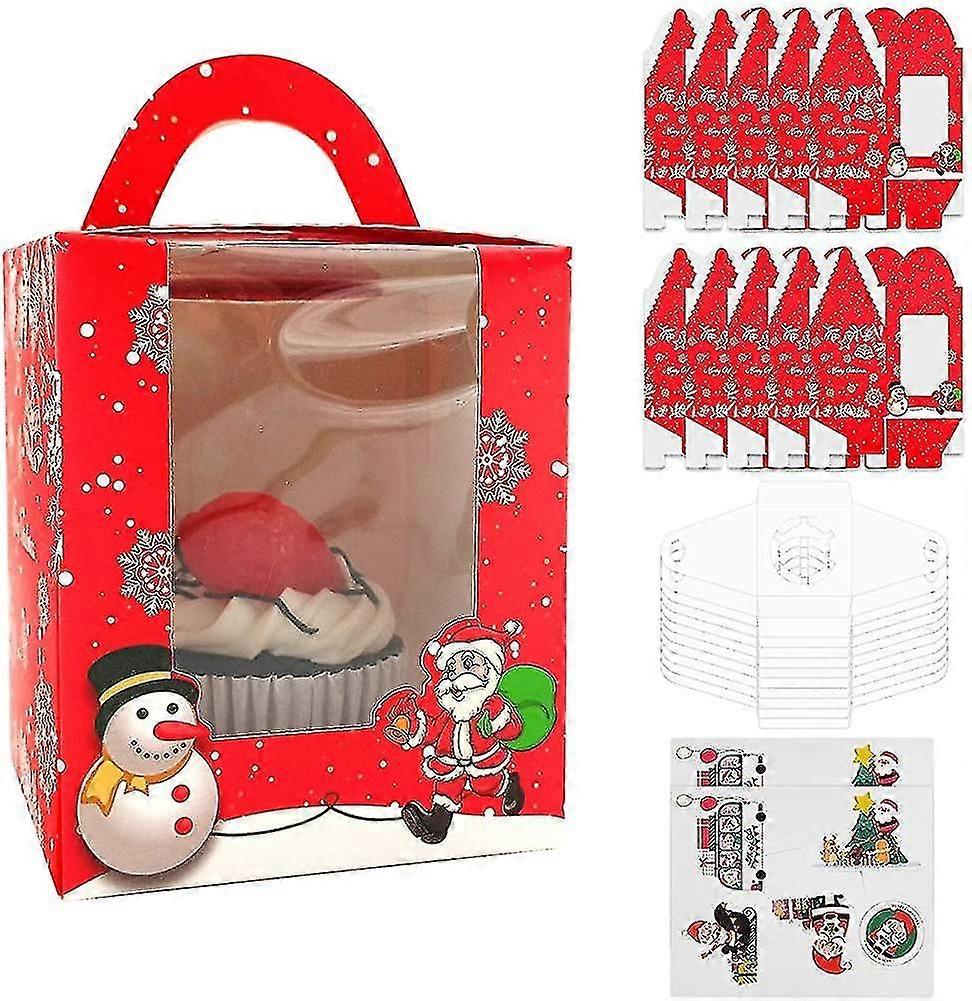 Cake Boxeshristmas Single Individual Cake Carrier With Window Christmas @BUGU