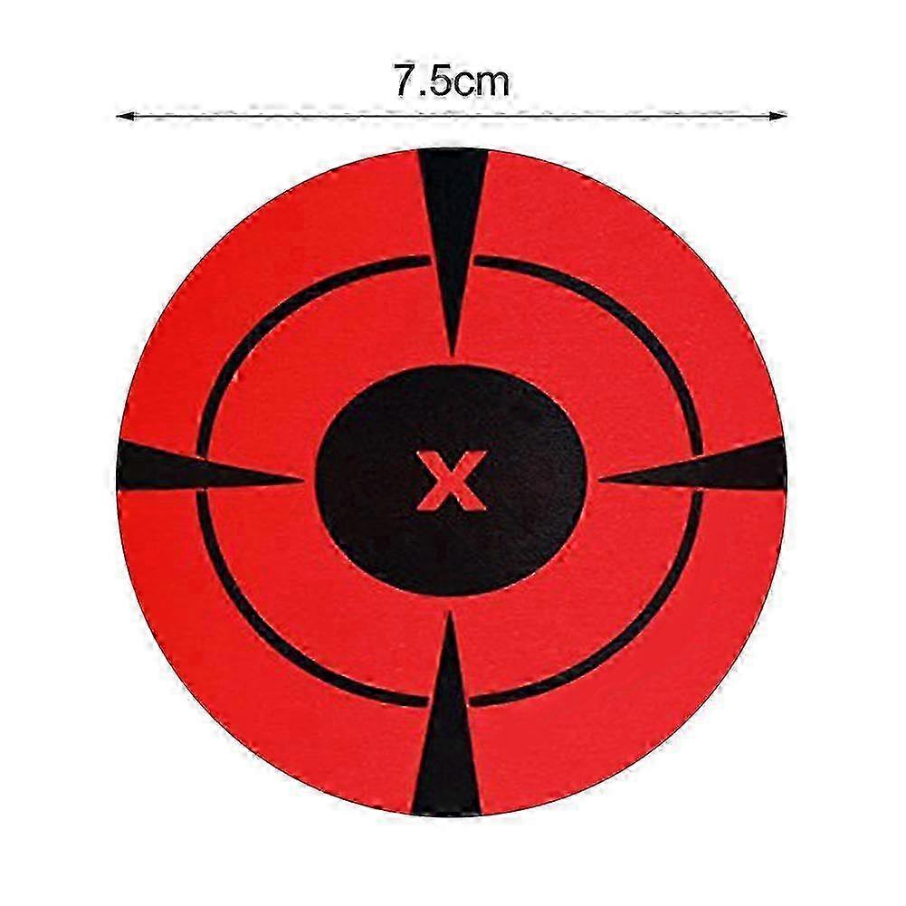 125Pcs/Roll Black Red 7.5 cm Splatter Target Shooting Exercises Stickers Set