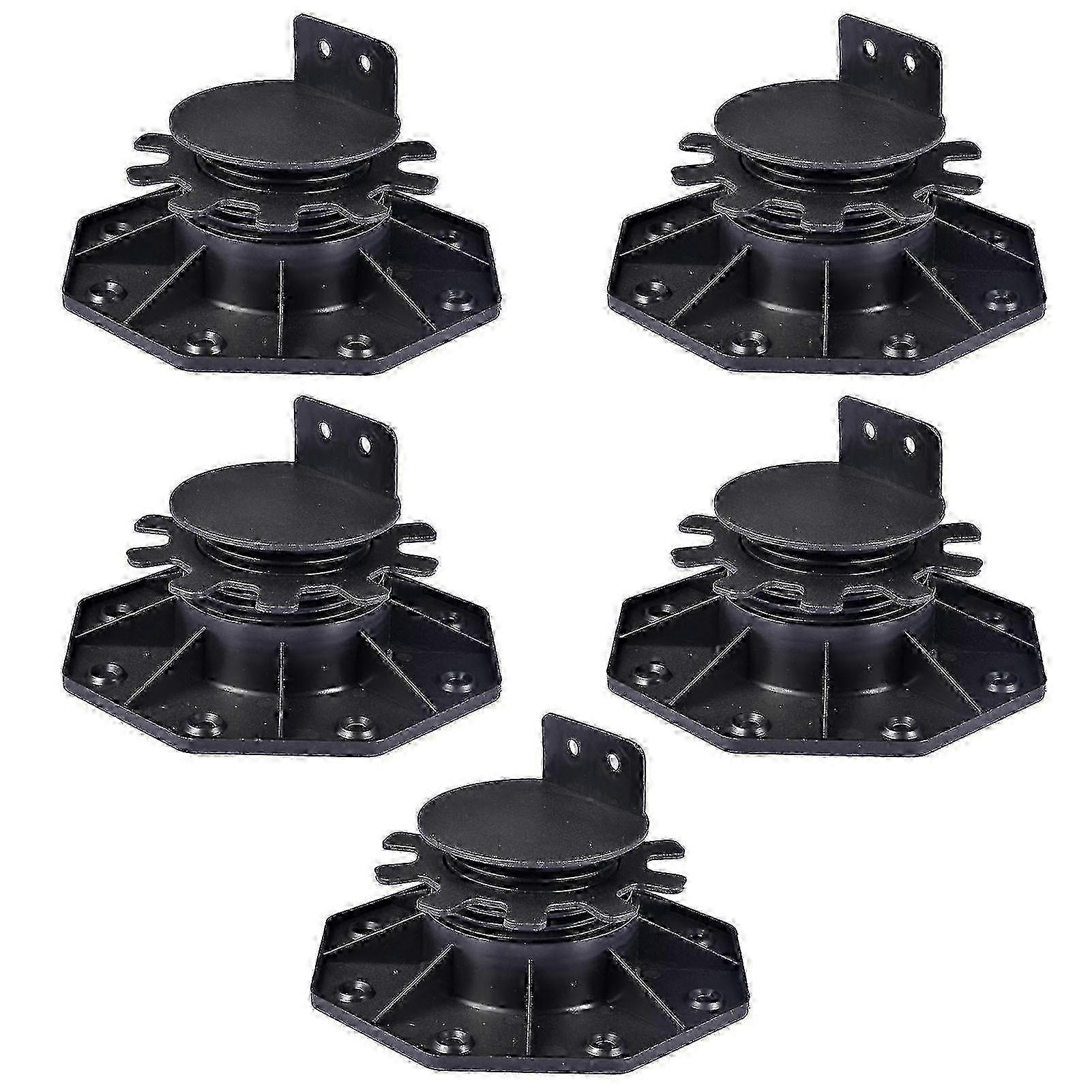 Set of 5 decking - height adjustable from 30 to 60 mm - plastic - for decking boards, substructures and decking panels