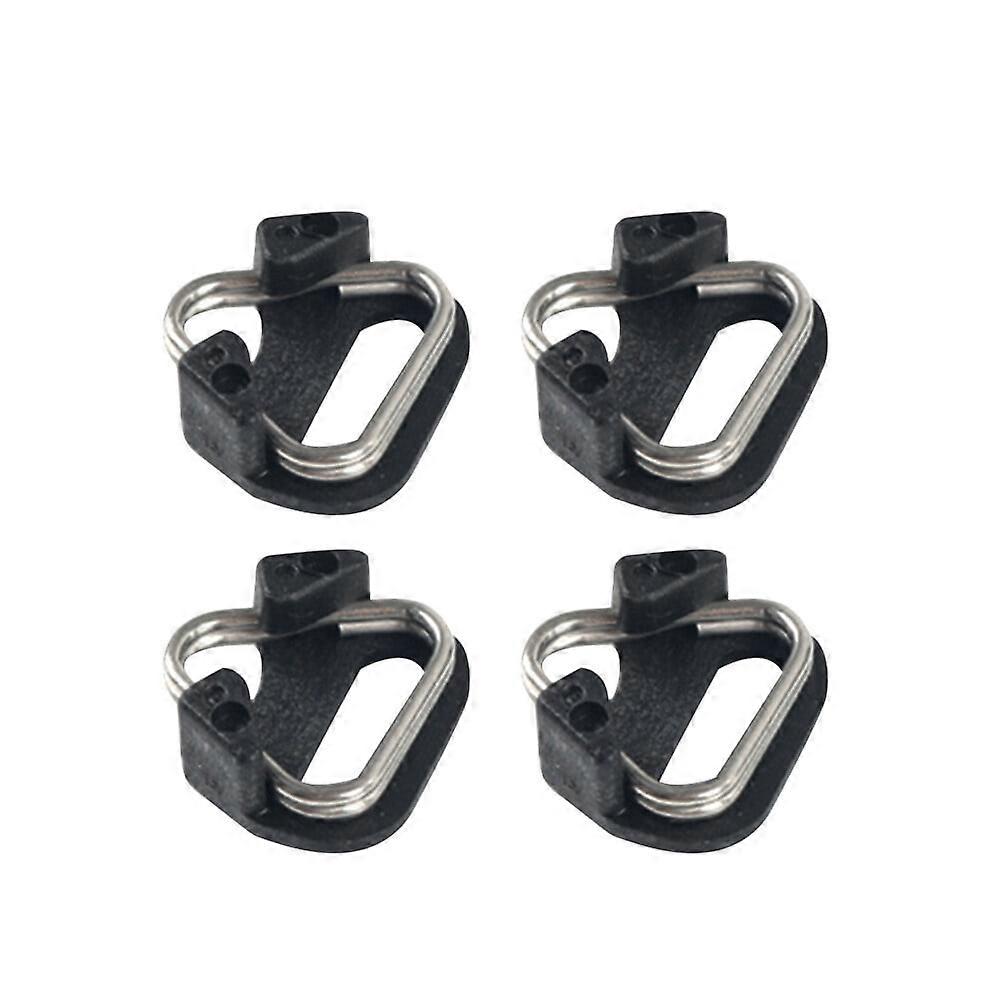 4PCS Camera Strap Triangle Hook Adapter Split Ring Practical Stainless Steel Buckle Camera Accessory (Black)