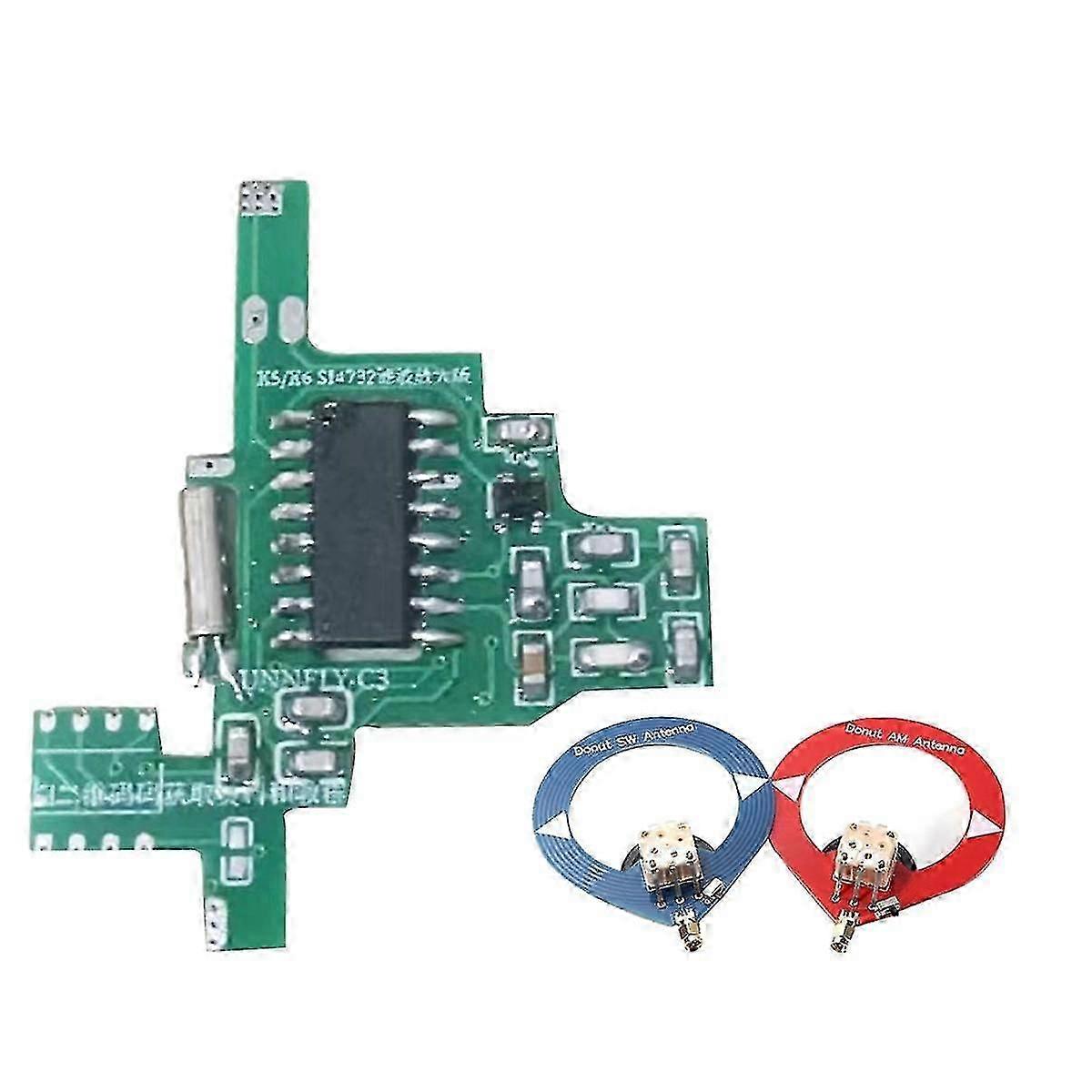 For UVK5/UVK6 SI4732 Intercom Modification Module with Amplified Filter and Donut SW/AM Antenna