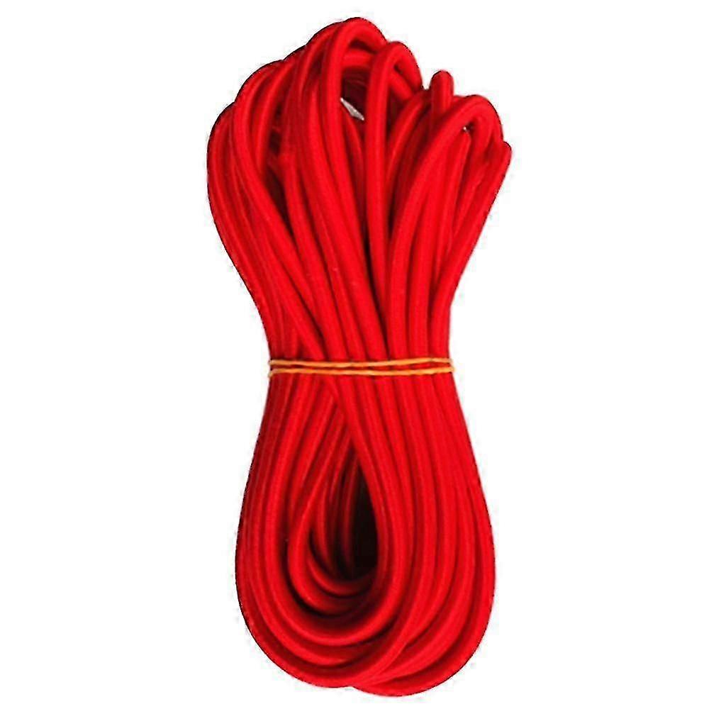 Red Elastic Rubber Bungee Rope Shock Cord Tie Down for Boats and Trailers, 10m