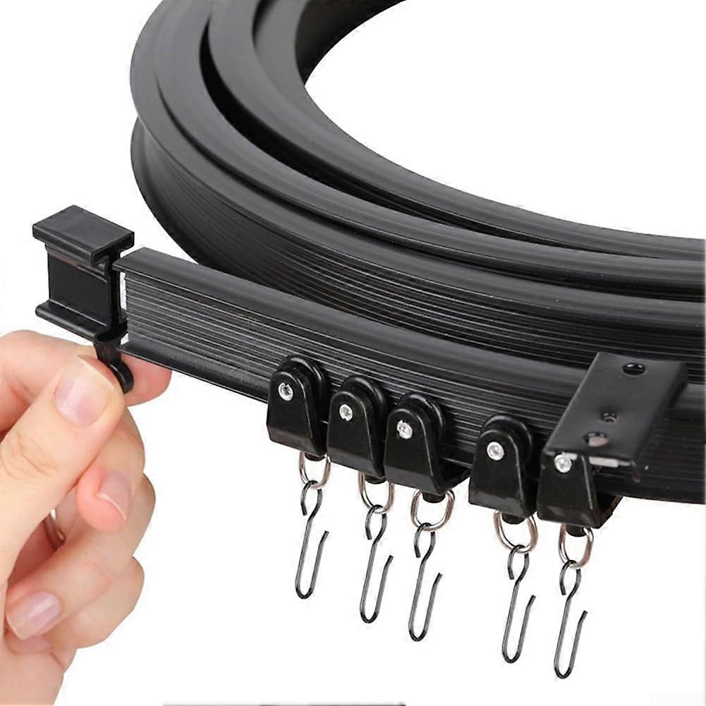 Flexible Curtain Track Rail 5m Bendable Ceiling Mount for Shower Room Divider RV Bay Window