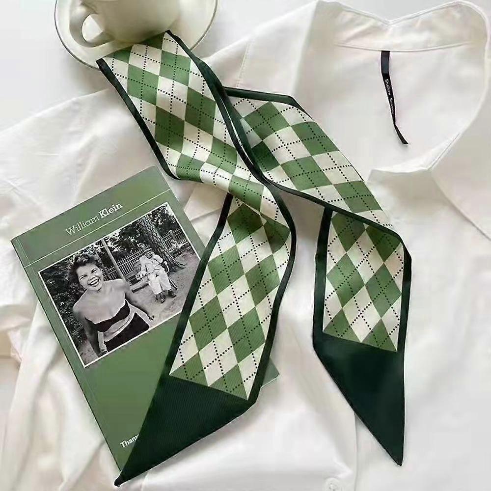 Multi-Function Handle Bag Ribbons Letters Print Hair Tie Narrow Neckerchief