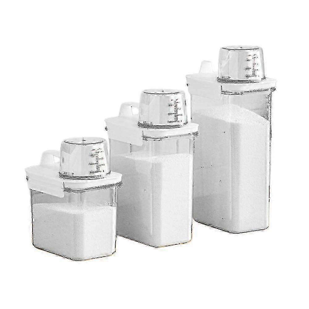 Airtight Laundry Detergent Powder Storage Container, Clear Kitchen Home Organization Box