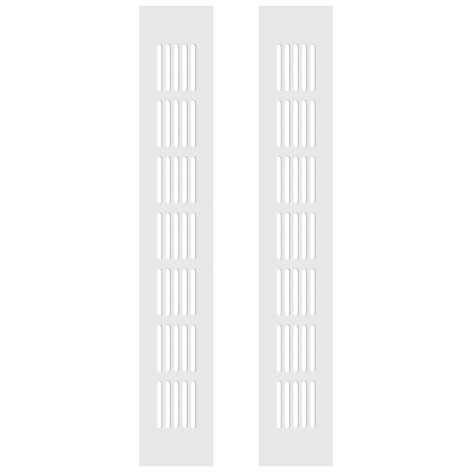 2pcs Aluminum Alloy Air Vent Rectangular Ventilation Grille for Wardrobe Cabinet