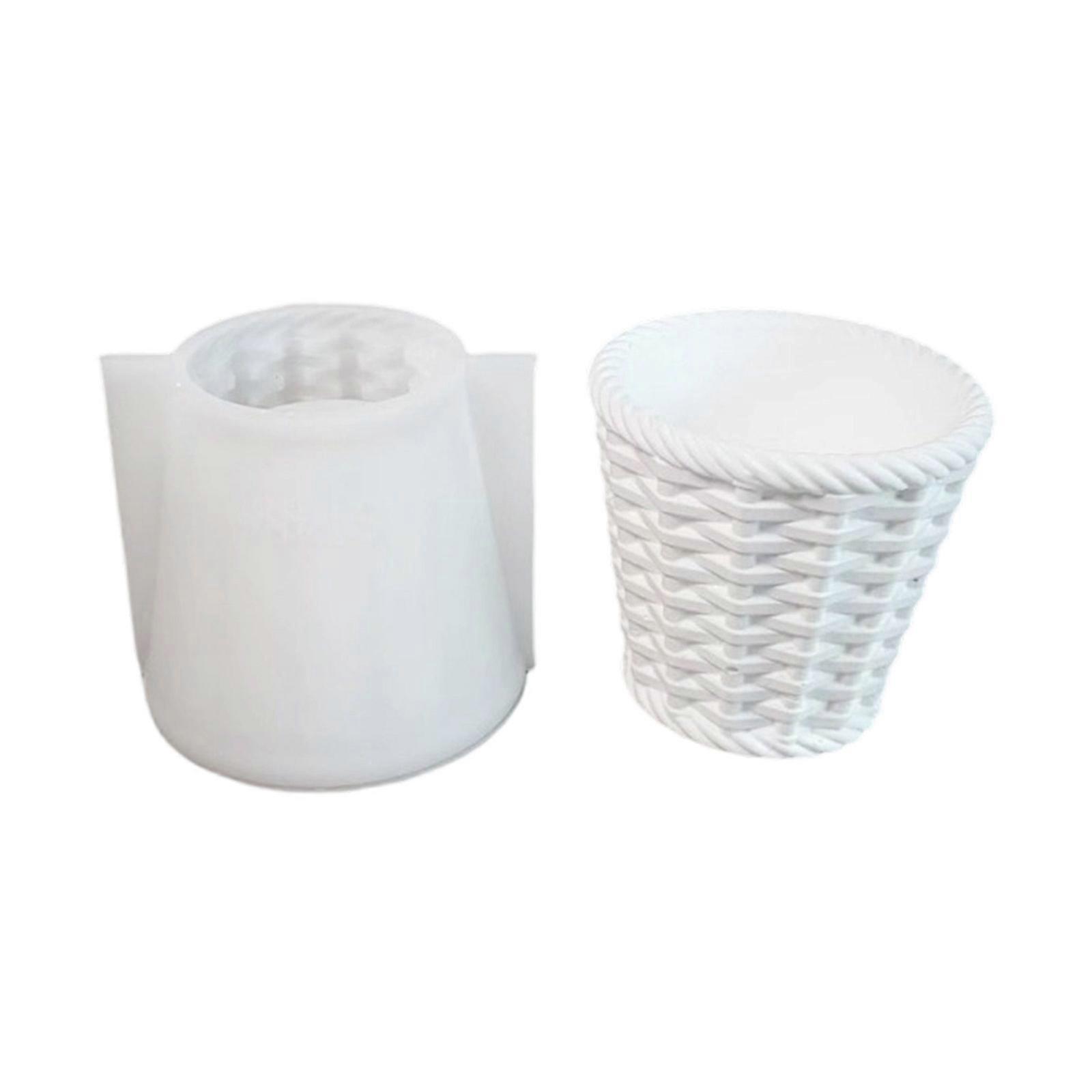 Silicone Crafting Mould For Creating Unique Basket Weave Candle Decorative Containers And DIY Gift Making Multicolor