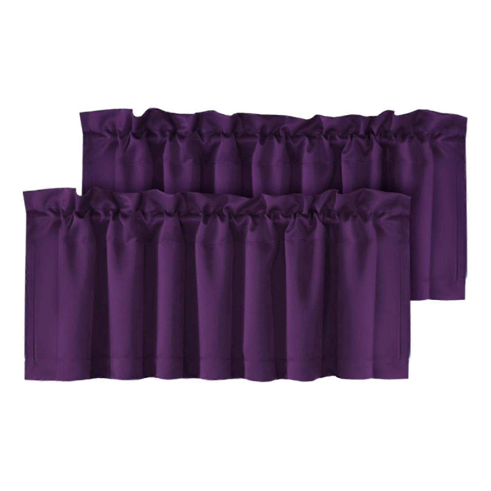 2-Piece Blackout Valance Thickened, High-Shading, Solid Color for Kitchen/Bathroom Window Decoration