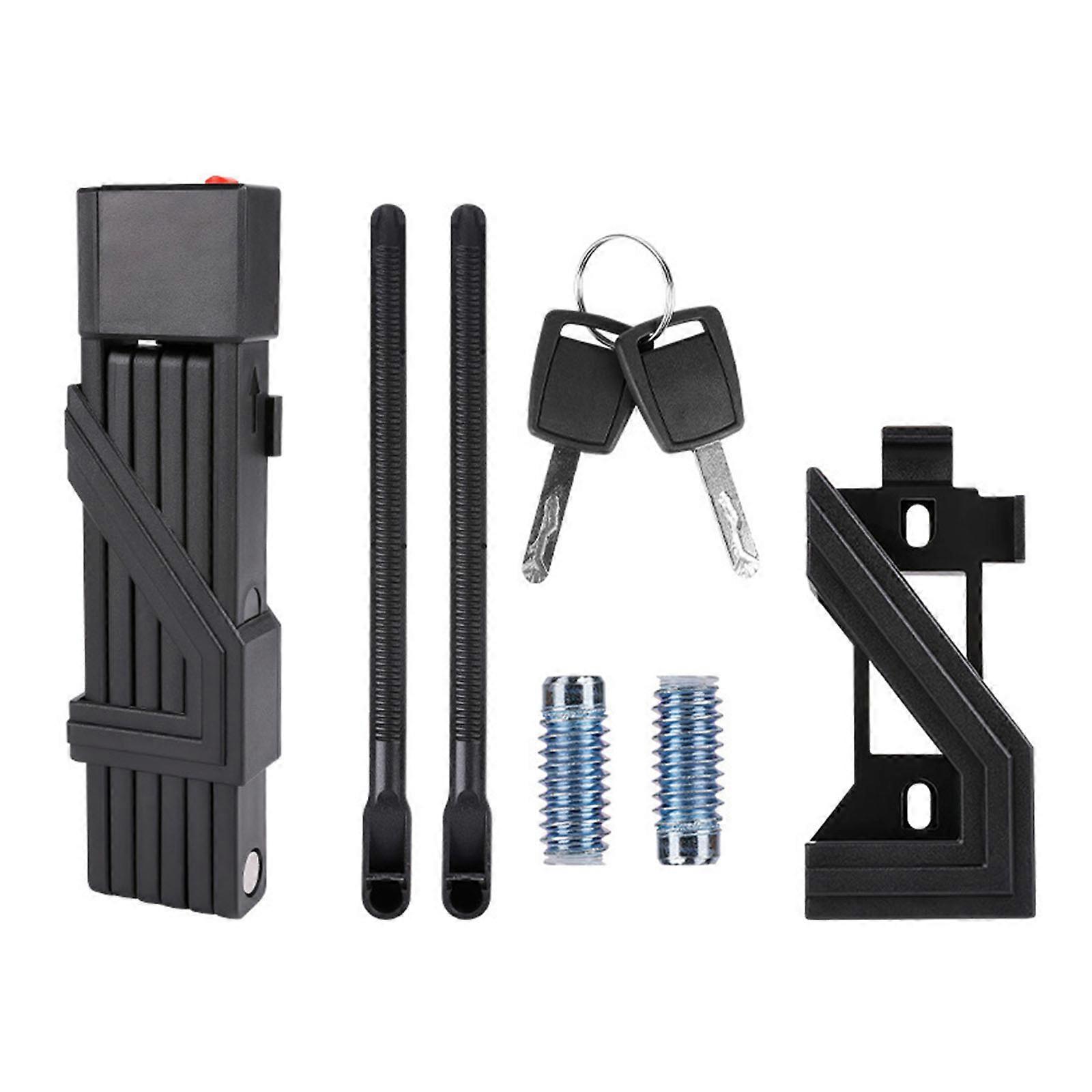 Folding Bicycles Security Lock Weather proof Foldable Bike Lock Rustproof Lock with 2 Key For Commuters Secure Cycling Multicolor