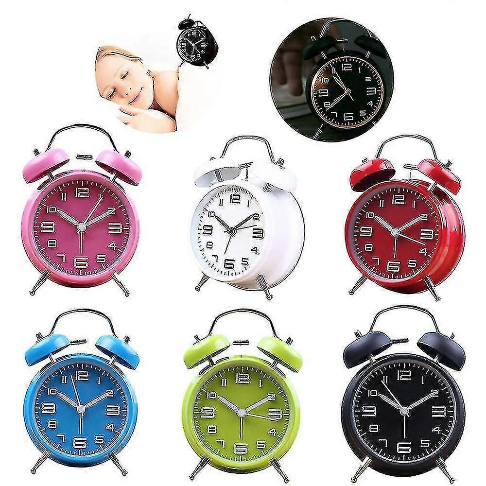 Classical Retro Twin Bell Alarm Clock, Double Bell Alarm Clock With Backlight,desk Clock Table Clock