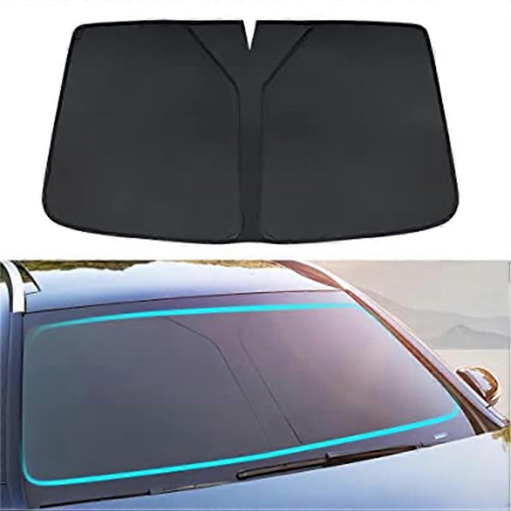 Car Front Windshield Sunshade For SUV, Foldable, Waterproof, Block UV Rays, Heat Insulation, Black