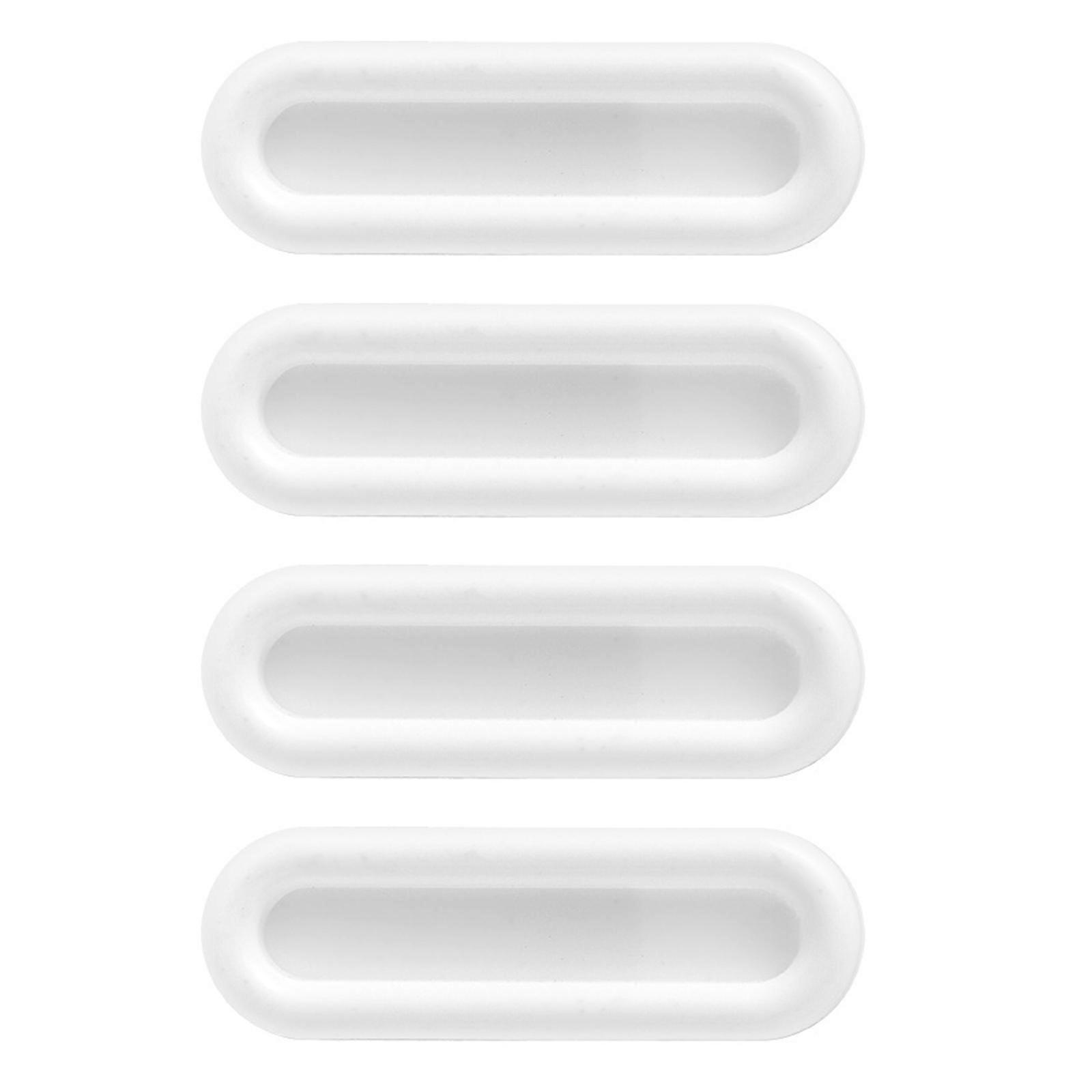 Stick On Cabinet Handle Smooth Easyly Installation For Window Sliding Door Auto Adhesive Secure Grip  White