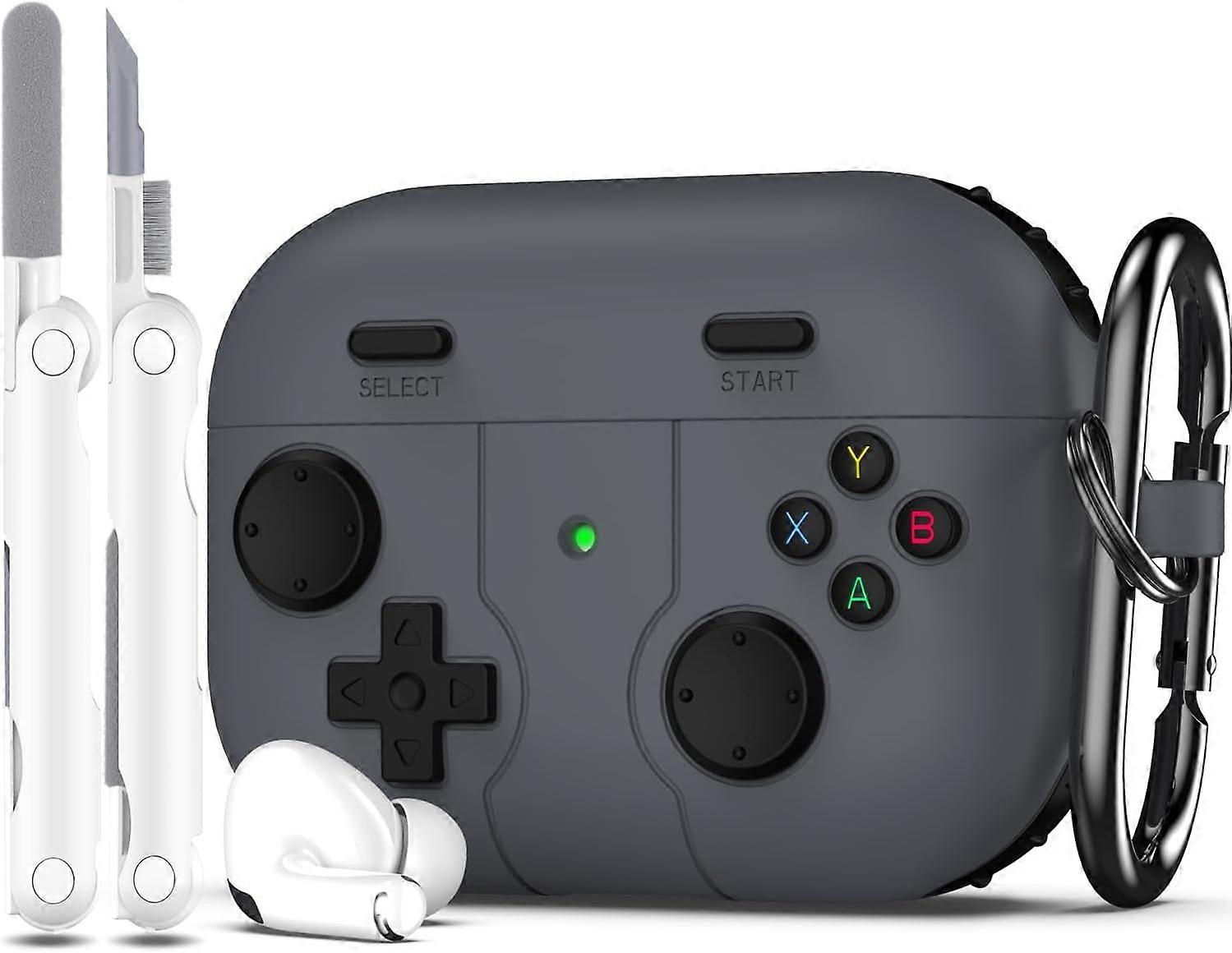 Compatible with AirPods Pro 2nd/1st Generation Case Cover with Cleaner Kit, Clic Handheld Game Console Design Case Soft Skin