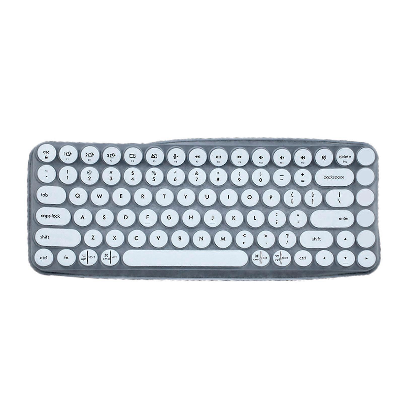 Bluetooth対応のキーボードカバー ワイヤレスキーボードプロテクター スキンキーボード 薄いシリコンキーボードカバー アクセサリー ホワイト