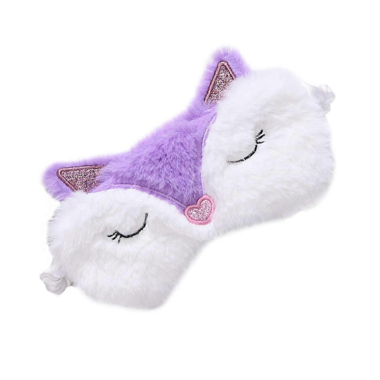 Plush Sleeping Eye Mask Soft Blindfold For Travel Light Blocking Comfortable Sleep Shade Fox Design For Men And Women