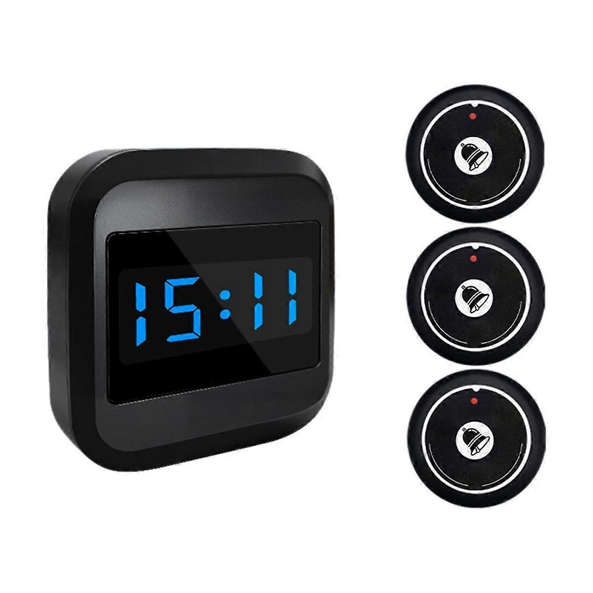 Wireless Doorbell Receiver +3 Pager EU Plug