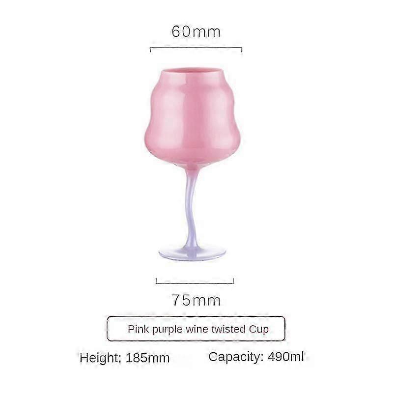 Single cream goblet crystal glass for home decoration, ideal for serving wine and sparkling drinks with a twist design.