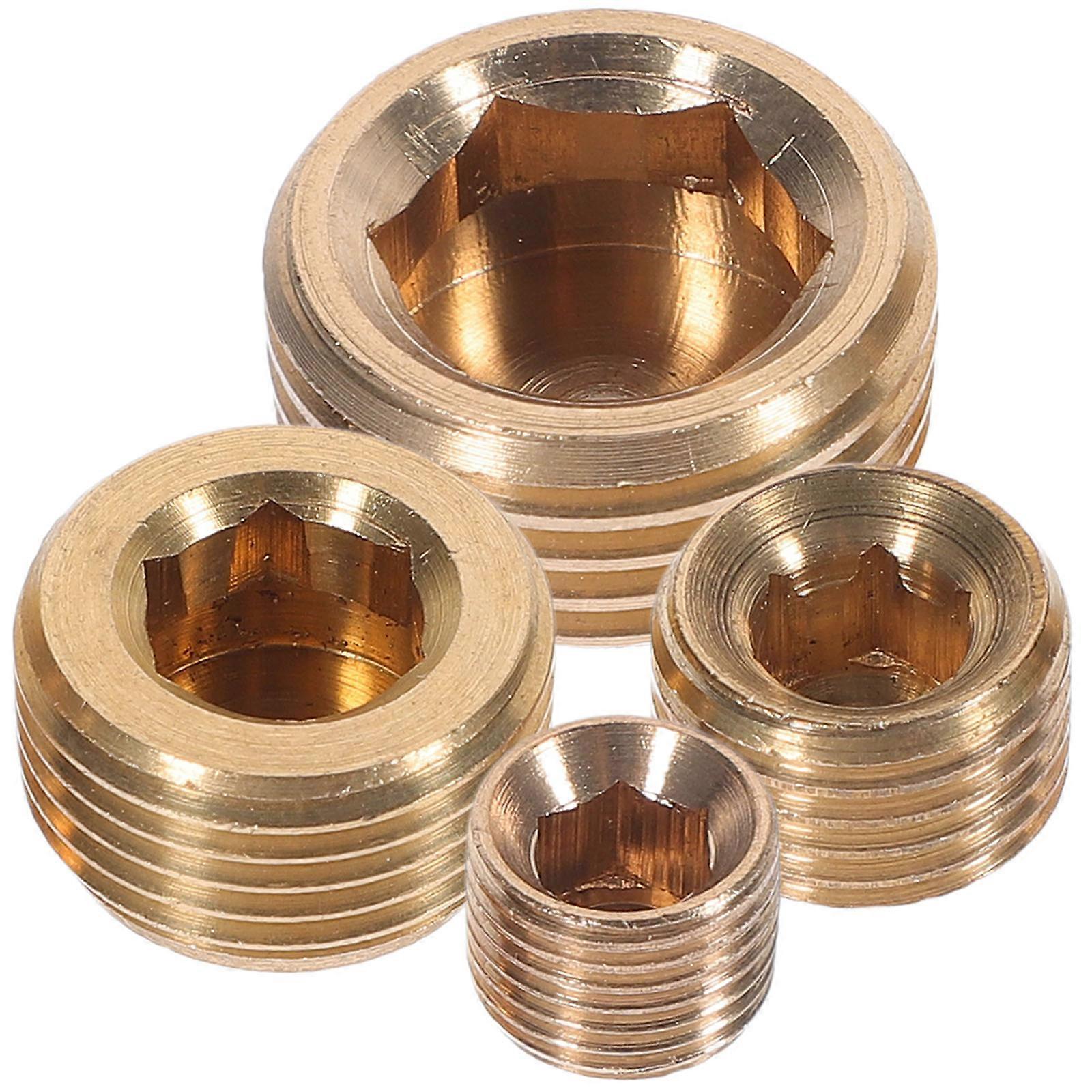 1 Set Pipe Plug Assorted Hexagonal Tubing Connector Hose End Cap Pipe Coupling Plug