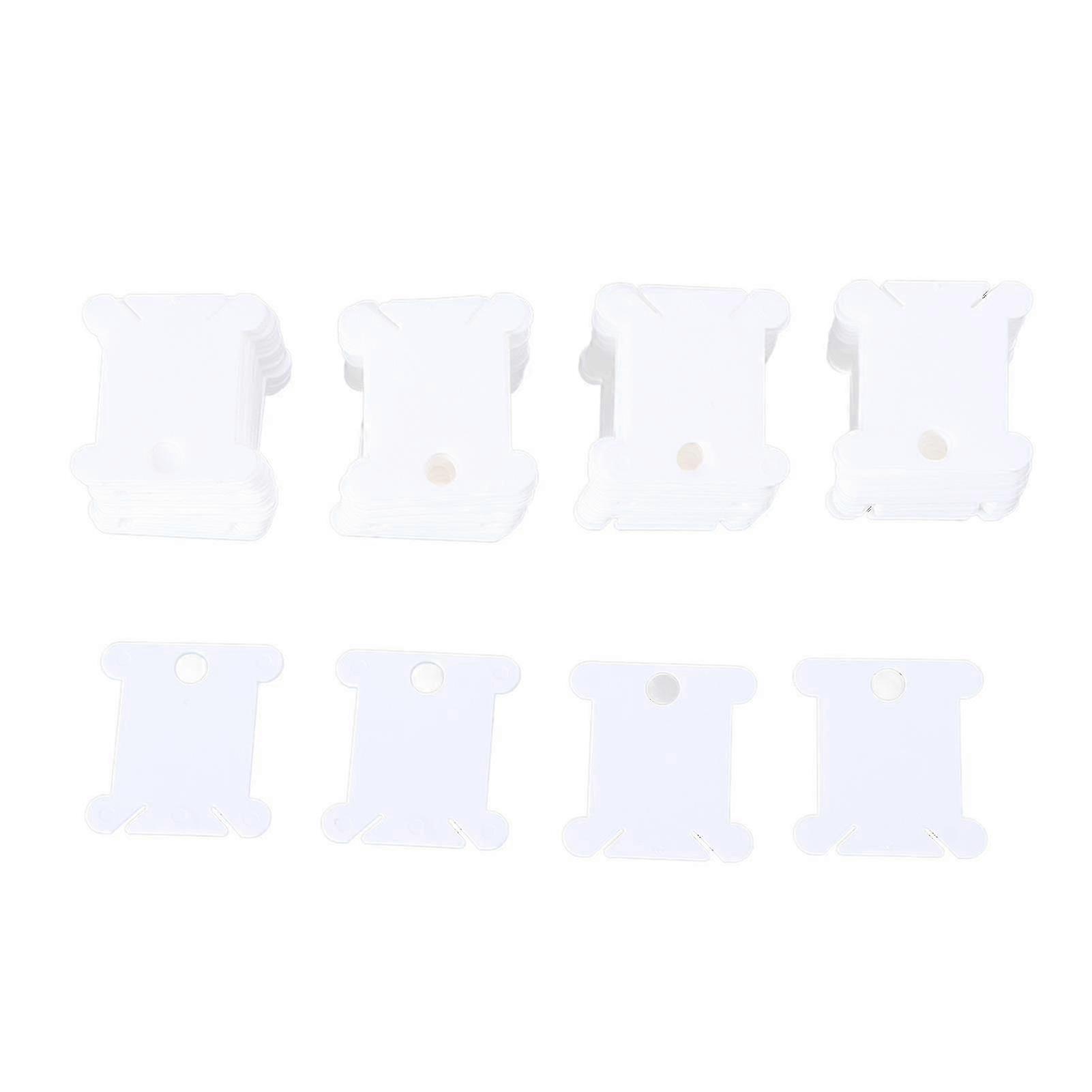 300Pcs Plastic Floss Bobbins for Thread Storage and Organization