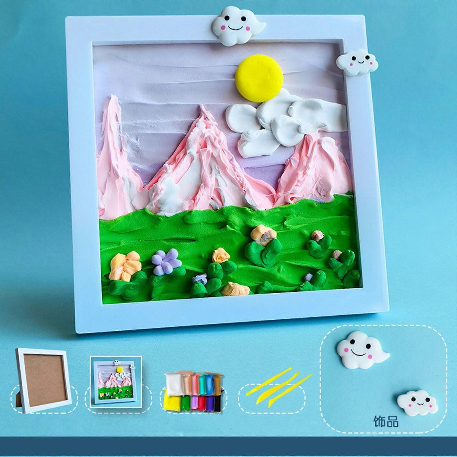 DIY Handmade Material Toy Texture Picture Frame Painting 3D Three Group To Build Creative Gifts for Children