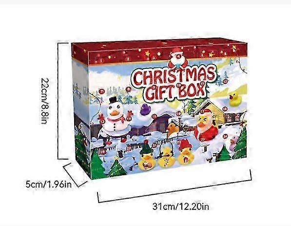 Christmas Duck Blind Box Low-End - K Model 24pcs Hot Selling Christmas Rubber Duck Advent Calendar Christmas Rubber Duck Toy Blind Box 24 Grid