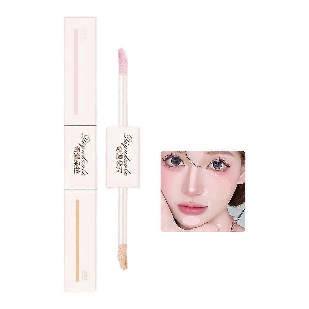 Dual-Ended Concealer Stick for Full Coverage and Brightening Lightweight Portable Makeup for All Skin Types