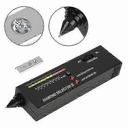 Diamond tester for jewelry with LED indicator and gemstone detection
