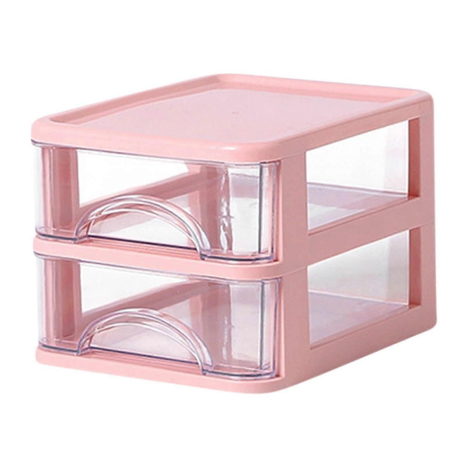 Tahtuvzn Storage Box, Transparent Desktop Drawer, Plastic Mini Organizer, Rabbit Design Stationery Box