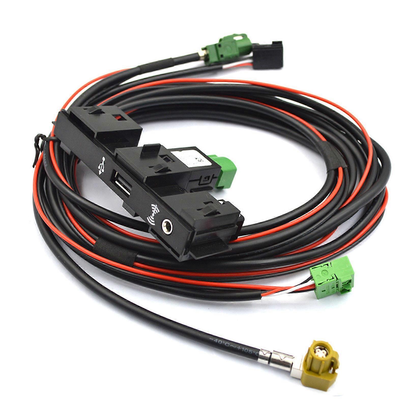 USB Charging Interface 5TA863324B 5Q0035724 USB Jacks Socket Adapter For Multiple Models ABS Construction Multicolor