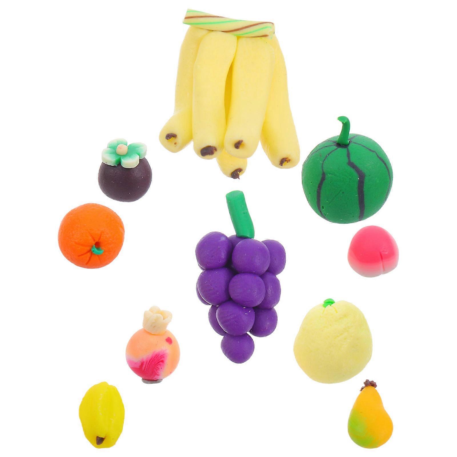 Polymer Clay Watermelon Decor Models for Decoration 40Pcs Mini Set